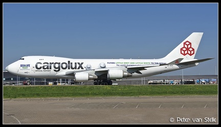 6104012 Cargolux B747-400F LX-ECV SealifeTrust-BelugaWhales-colours AMS 20042019 Q2