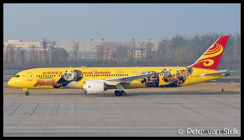 8068435 HainanAirlines B787-9 B-7302 Yellow-Panda-colours PEK 20112018 Q2