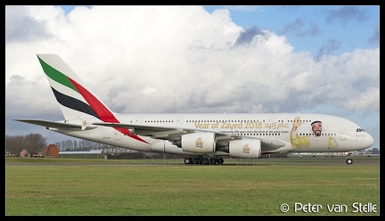 6103084 Emirates A380-800 A6-EUA Year-of-Zayed-2018 AMS 26122017