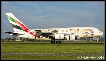 8041697 Emirates A380-800 A6-EDG UnitedForWildlife-colours AMS 09052016