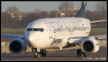 8025456 Egyptair B737-800W SU-GCS StarAlliance-colours-noseon AMS 04012015