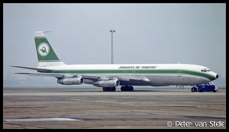 19840133 JamahiryaAirTransport B707-351C 5A-DJS  AMS 13031984