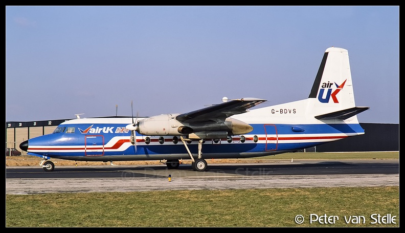 19860231 AirUK F27 G-BDVS  AMS 08021986 (8038235)