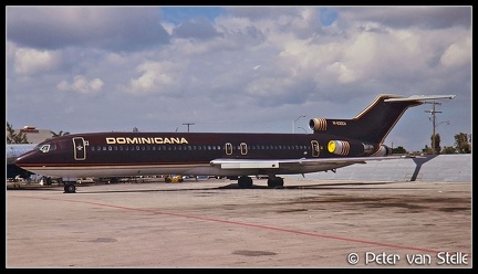 19930228 Dominicana B727-200 HI-630CA ex-Braniff-colours MIA 30011993