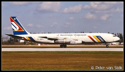 19930336 AerolineasUruguayas B707-331C CX-BPL  MIA 31011993