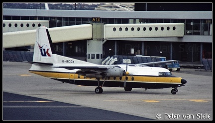 19800301 AirUK F27 G-BCDN  Air Anglia colours AMS 09041980
