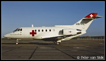 19910104 SwissAirAmbulance HS125-800B HB-VIL   EHRD 13011991