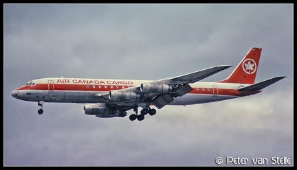 19800822 AirCanadaCargo DC8-54F C-FTJQ  LHR 18071980