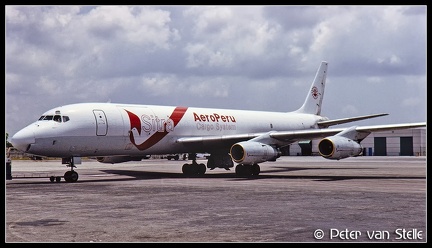 19920705 AeroPeru DC8 N43UA  KMIA 15051992