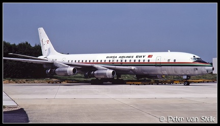 19820408 BursaAirlines DC8-21 TC-JBV  MST 10061982