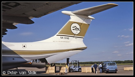 19911224 LibyanArabAirlines IL76TD 5A-DNB tail RTM 29061991