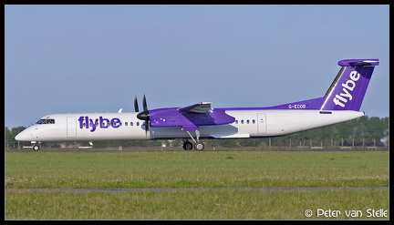 20220602 200121 6120256 FlyBe DHC8-400Q G-ECOR new-colours AMS Q2