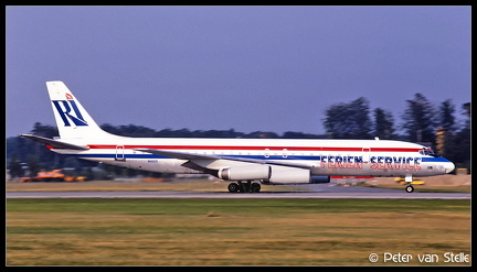 19902335 RichInternational DC8-62 N1805 FerienService-titles FRA 21071990
