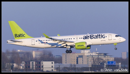 20220308 185534 6118209 AirBaltic A220-300 YL-AAP  AMS Q2