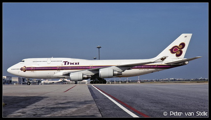 19961908 Thai B747-400 HS-TGN  BKK 09121996