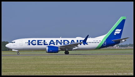 20230608 160825 6126532 Icelandair B737-MAX8 TF-ICP Green-tail AMS Q2