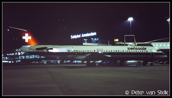 19910210 Swissair F100 HB-IVD  EHAM 23031991