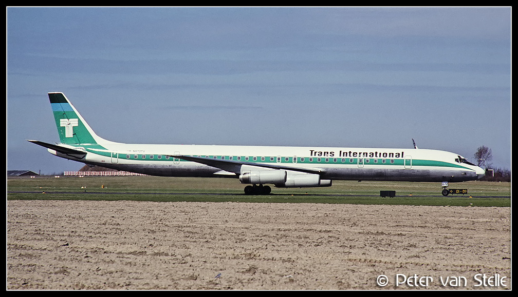 19790308 TransInternational DC8-63 N872TV  AMS 13041979