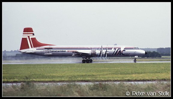 19790605 TransmeridianAirCargo CL44-D4 G-AXAA  MST 15061979