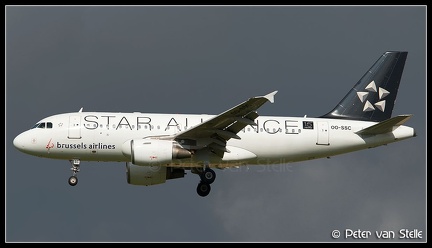 8005085 BrusselsAirlines A319 OO-SSC StarAlliance-colours BRU 17082013