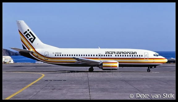 19890114 InterEuropeanAirways B737-3Y0 G-BNGM  LPA 16011989