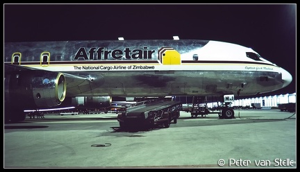 19910208 Affretair DC8-55F Z-WMJ nose EHAM 23031991
