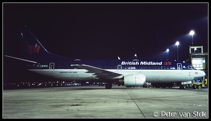 19910213 BritishMidland B737-300 G-OBMD  EHAM 23031991