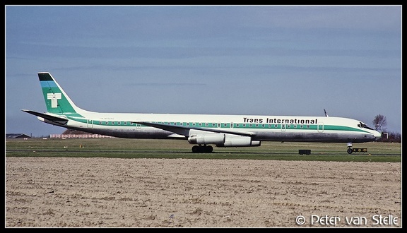 19790308 TransInternational DC8-63 N872TV  AMS 13041979