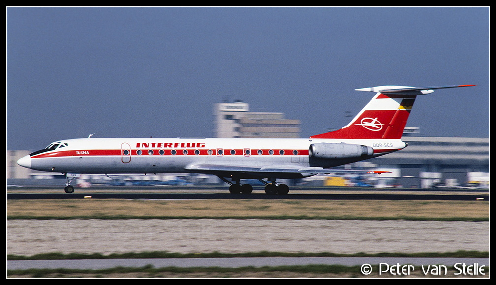 19900237 Interflug Tu134 DDR-SCS  AMS 18031990