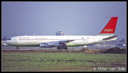 19821309 ArabAirCargo B707-370C YI-AGF  LHR 03121982