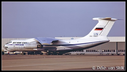 19940117 JetAirCargo IL76TD RA-76807 UN-stickers AMS 18041994