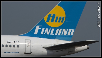 2001399 AirFinland B757-200 OH-AFI tail AMS 27042007