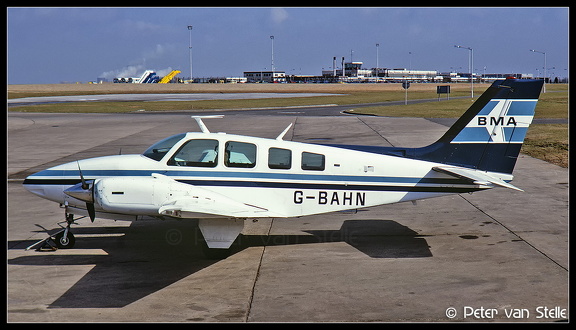 19860534 BritishMidland Beech58 G-BAHN  EMA 21031986
